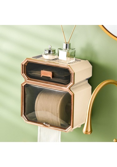 Suntek Duvara Monte Kağıt Tutucu Doku Saklama Kutusu Beyaz