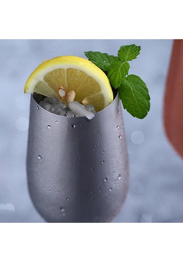 Suntek Şarap Kadehleri Şampanya Kokteyl Bardakları Parti 220ml-gümüş 220ml Gümüş