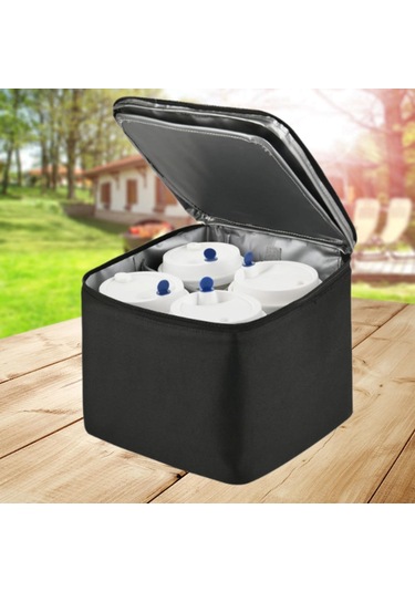 Suntek Soğutucu Çanta Piknik Çantası Yemek Teslimat Siyah