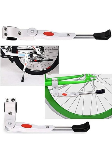 Pazly Yüksek Kaliteli Siyah Alüminyum Mtb Kickstand, Dağ Bisikleti Yan Destek Standı, 24-28 İnç Uyumlu, Reflektörlu Siyah