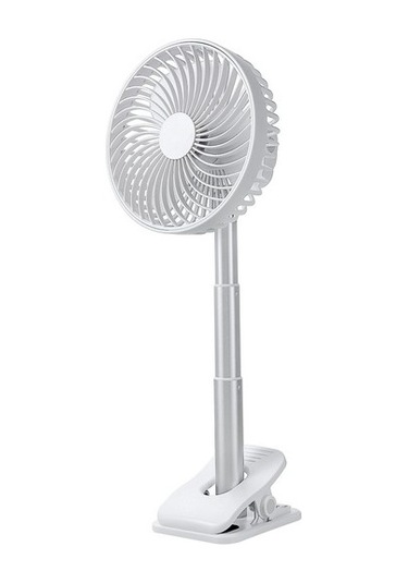 Çok Fonksiyonlu Ayarlanabilir Usb Şarj Klibi Masaüstü Elektrikli Fan 4 Hız Kontrolü Pembe 9086 Beyaz