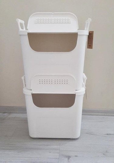 Geseus Motek Mybox 2x30 Litre Kulplu Çok Amaçlı Organizer Saklama Kutusu-mt-35 001