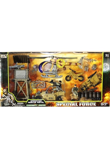 Gözcü Kulesi Helikopter Ve Jeep Li Askeri Set