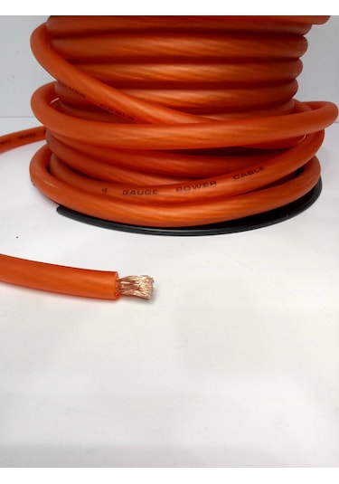 Edison 4ga Amfi Güç Kablosu - Aküden Çekilen Anfi Artı Kablosu 4ga - 5 Metre