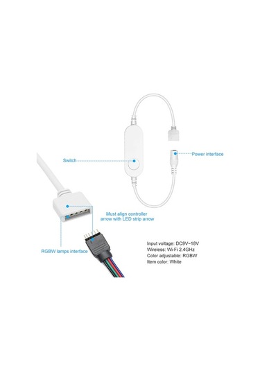 Pazly Tuya Wifi Rgbw Şerit Işık: Alexa/google İle Ses Kontrolü, Ifttt Ve Uygulama İle Renk Ayarlama Diğer
