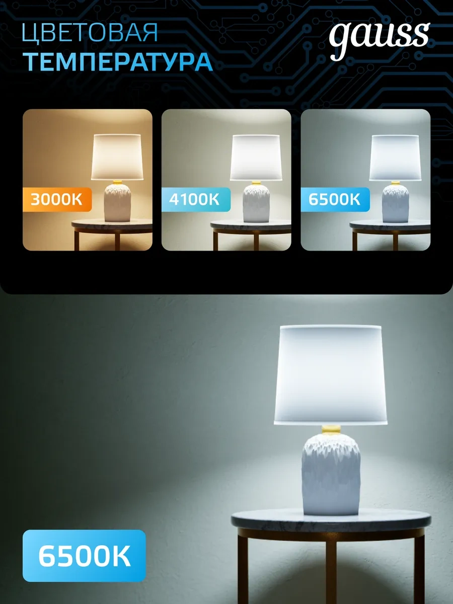 Gauss E14 Led Lamba Mum 6.5w Soğuk Işık 10 Adet 158442331