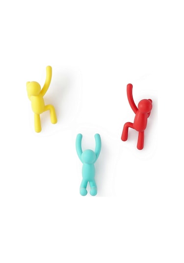 3 Parça Duvar Askısı Seti, Kırmızı/sarı/okyanus Mavisi, Montlar, Çantalar İçin Diğer