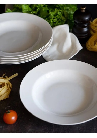 Korall 6 Adet Derin Çorba Tabağı Beyaz 20,5cm City 153587897 Beyaz