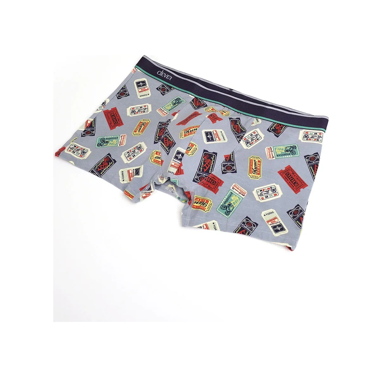 Clever Wear Desenli Boks Külotları 404093807 Gri