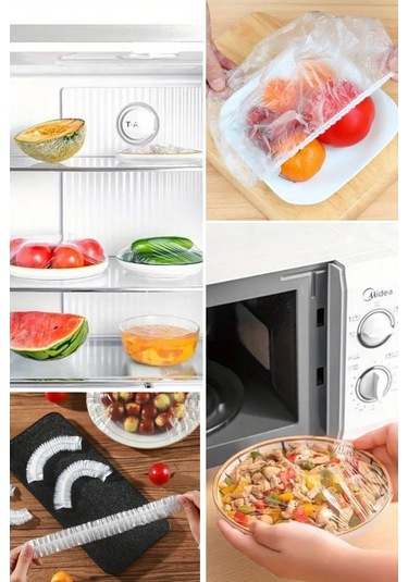 9055599701075drvs1 - Buffer 100 Adet Tazeliği Koruyan Tencere Ve Tabak Bonesi Çok Amaçlı Kullan At Tabak Bonesi Çok Renkli