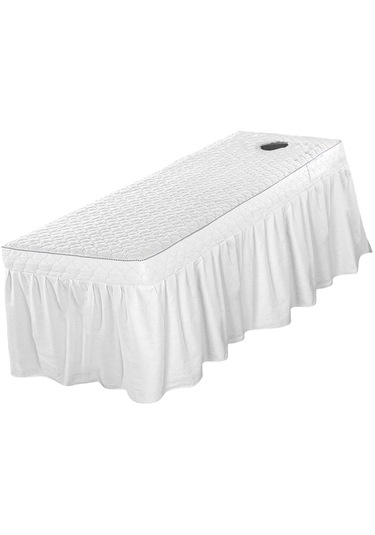 Suntek Delikli 75x28inç Masaj Kozmetik Tablo Valance Sheet Beyaz