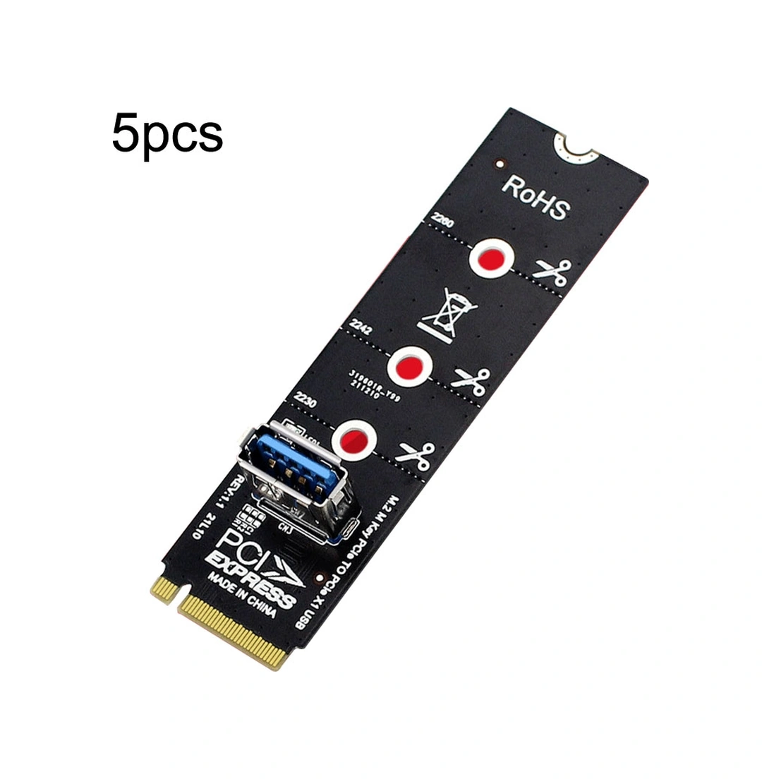 Sones 5 Adet Ngff M.2 Rotor Pcı-e Kanal Usb3.0 Transfer Kartı Grafik Uzatma Transferi Siyah