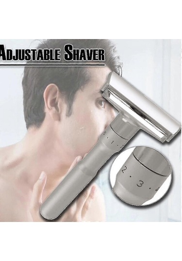 Ayarlanabilir Çift Taraflı Tıraş Bıçağı Gümüş 1 Adet