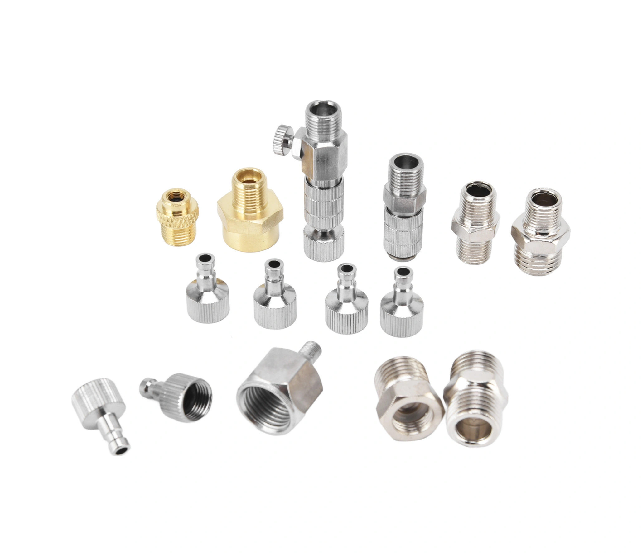 Geeroyoo Stainless Steel Hava Fırçası Adaptör Seti 15 Parça - Hızlı Bağlantı, Çeşitli Bağlayıcılar, Çoğu Markaya Uyumlu, Zaman Ve Enerji Tasarrufu