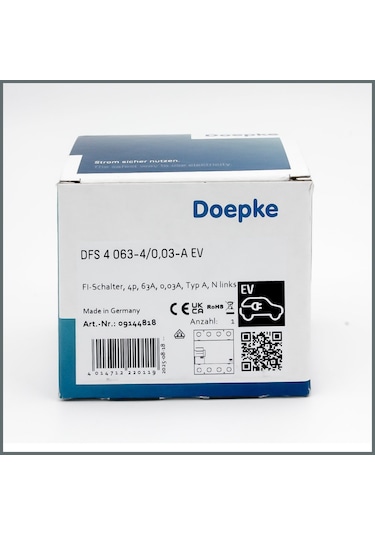 Doepke 4x63a Rccb 30ma A Tipi Kaçak Akım Rölesi Ev:dc 6ma