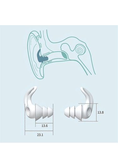 Ses Geçirmez Kulak Tıkacı, Sessiz Silikon Kulak Tıkacı, Gürültü Önleyici, Uyku, Gürültü Azaltma, Yetişkinler İçin Kulak Tıkacı