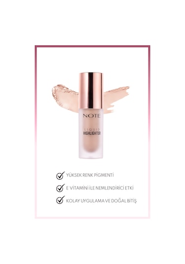 Note Cosmetics Liquid Highlighter Nemlendirici Etkili Likit Aydınlatıcı - 110 True Gold