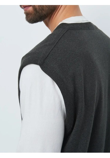 Pralkin İ Ko Erkek Klasik Yelek 104264841 Koyu Gri