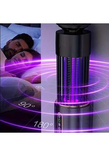 Motion003 Gri Şarj Edilebilir 2si 1 Arada Böcek Kovucu Ve Gece Lambası Ev Ofis İçin