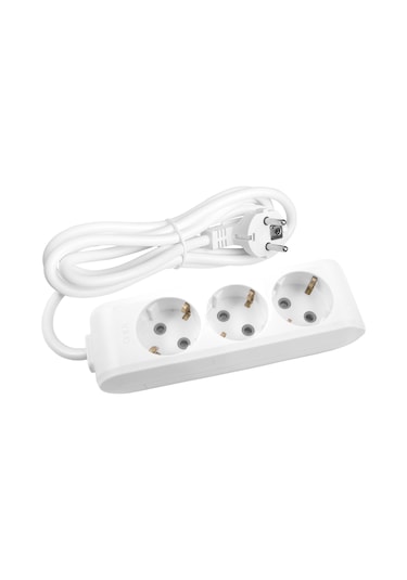 Viko Multi-let 3'lü Grup Priz Topraklı Çocuk Korumalı 1 Metre Beyaz - 90113301