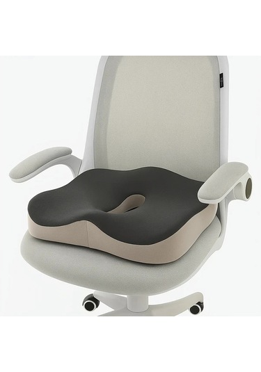 Xuweiwei 1 Adet Koltuk Minderi Hafıza Köpük Oturma Minderi Ergonomik Merkez Oluklu Ofis Ev Araç Koltuğu Uzun Süreli Kullanım Kaymaz Tabanlı Altın