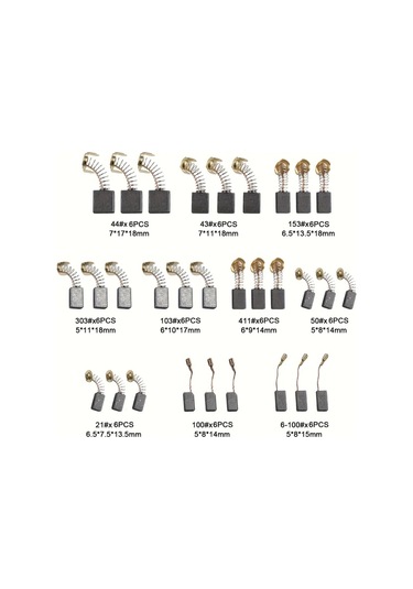 Globalbloom 60 Parça 10 Boy Yüksek Kalite Grafit Kömür Seti Matkap Daire Testere Taşlama