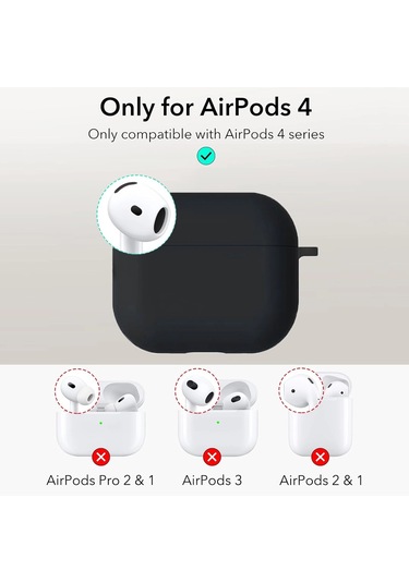 Caseonn Apple Airpods 4.nesil/anc Kılıf Askı Aparatlı Lansman Koyu Kırmızı