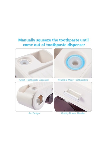 1 Adet Diş Fırçası Tutucu Duvara Monte 3 Bardak Diş Fırçası Tutucu Duvara Monte White Amerika Birleşik Devletleri Beyaz