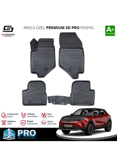 S-dizayn Opel Mokka 2 3d Pro Havuzlu Paspas 2020 Üzeri A+ Kalite