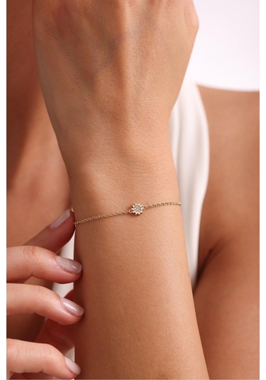 Gianfranco Taşlı Güneş Bileklik Altın Sarı Altın