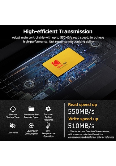 Kodak X100 Katı Hal Sürücüsü Ssd Sata Iıı 120 Gb Yüksek Hız Pc Dizüstü Bilgisayar İçin