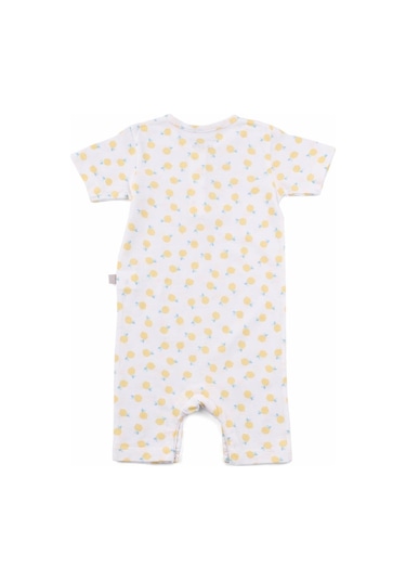 Boumini Bebek Kısa Kollu Şort Tulum Limonlar Doğal Pamuk - Sarı