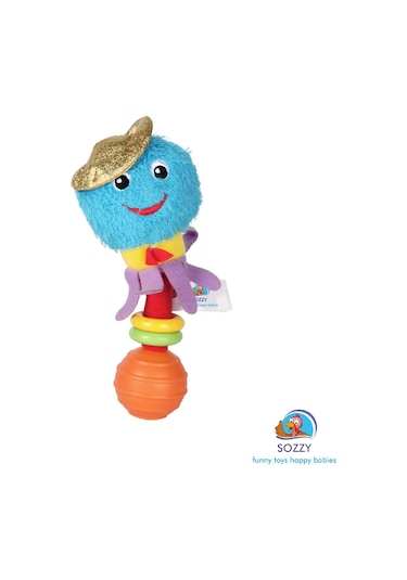 Sozzy Toys Çıngıraklı Renkli Ahtapot Çok Renkli
