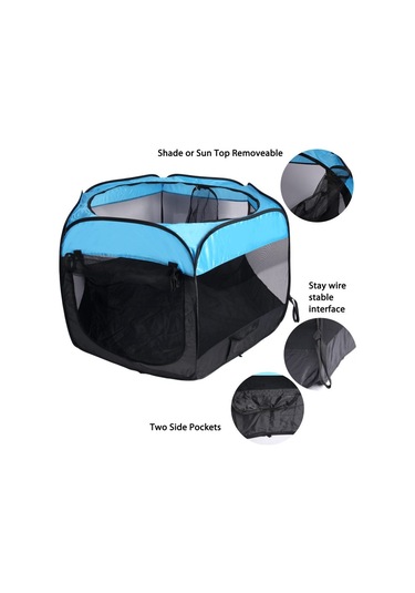 Geeroyoo Taşınabilir Katlanabilir Suya Dayanıklı Çıkarılabilir Evcil Hayvan Oynama Hücresi