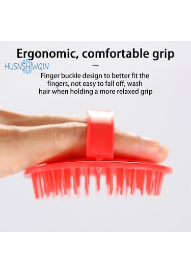 Mor Parmak Toka Tasarım Yuvarlak Fırça İğne Şampuan Fırça Saç Kökü Kaşıntı Saç Derisi Masaj Tarak Saç Malzemeleri