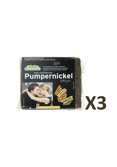 Mestemacher Pumpernickel Siyah Çavdarlı Alman Ekmeği 3 x 500 G