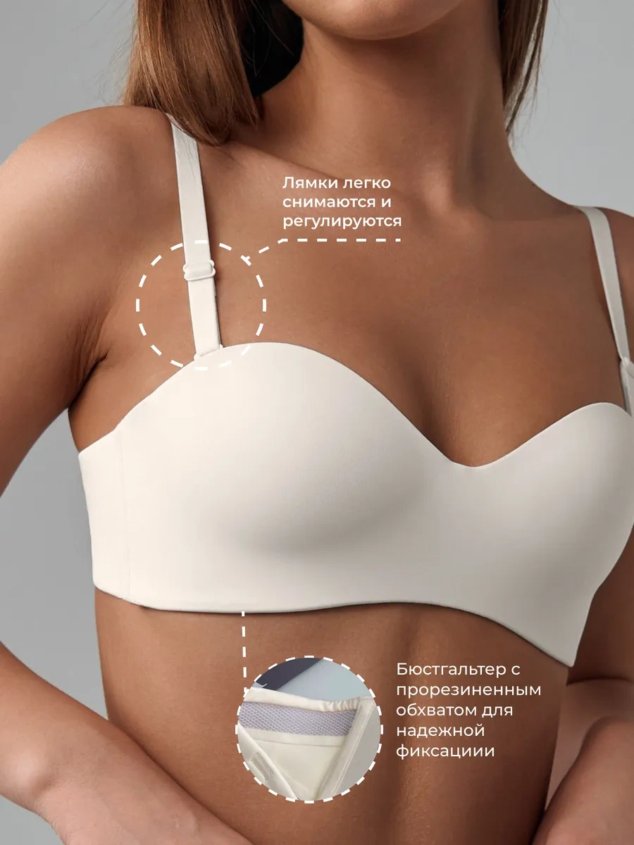 Bonechka Kolsuz Bandeau Dikişsiz Sütyen 247274319 Bej