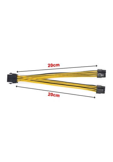 Adet Eps 12v 8pin - Çift 4+4 Pin Anakart Güç Kaynağı Kablosu