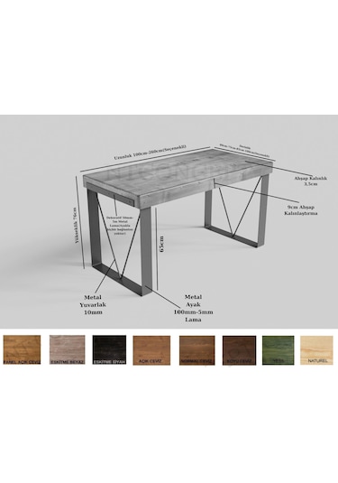 Lilien Ntconcept Masif Ağaç Çalışma Masası