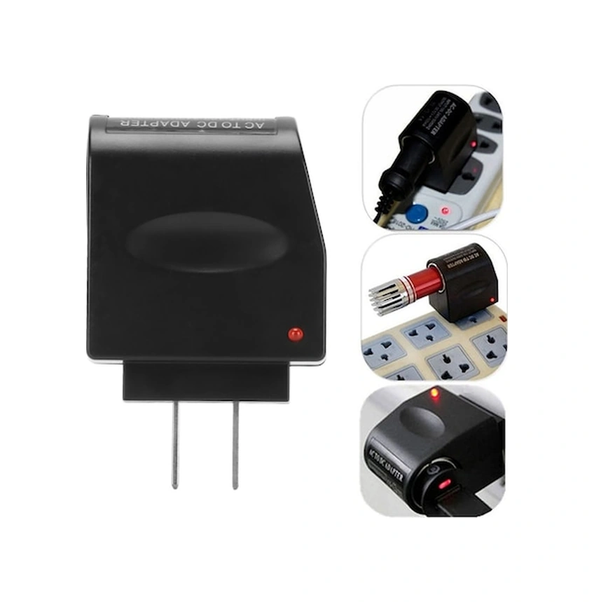 Fortunelane 12v 1.5a Ev & Araç Sigara Ateşleyici - 100-240v Ac/dc Güç Dönüştürücü, Led Gösterge İle Güvenli Abs Kasa