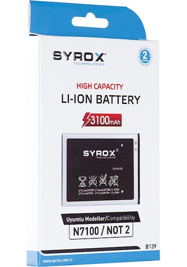Syrox Note 2 N7100 3100Mah Batarya B139