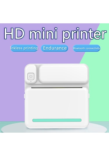 C19 Mini Bluetooth Uyumlu Termal Yazıcı Öğrenci Yapışkanlı Etiket Akıllı Etiket Yazıcısı, Standart Sürüm - Yeşil