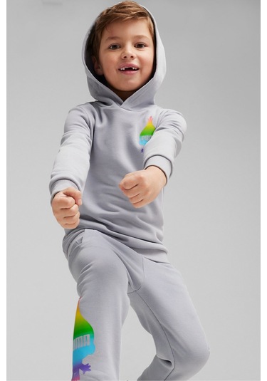 Puma X Trolls Hoodie Tr Çocuk Sweat 62482663 Gri