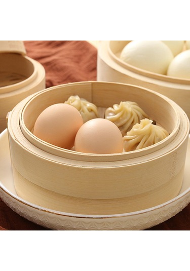 Homyl Bambu Vapur El Yapımı Yuvarlak Sum & Bun Vapuru 18cm