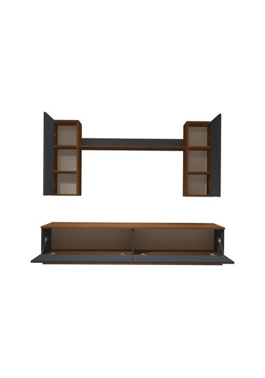 Decoraktiv Eko 5db Mdf Std Tv Ünitesi Tv Sehpası Ceviz - Antrasit