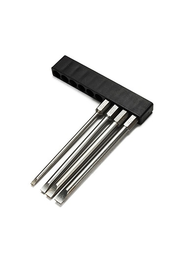 Cc Globall 4 Adet Manyetik Oluklu Tornavida Ucu Seti 1/4 Inç Hex Shank 100mm Uzun 3mm / 4mm / 5mm / 6mm Düz Uçlu Tornavida Bit Seti