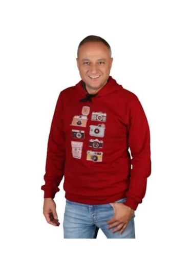 Kapşonlu Sweatshırt (380855819) Bordo