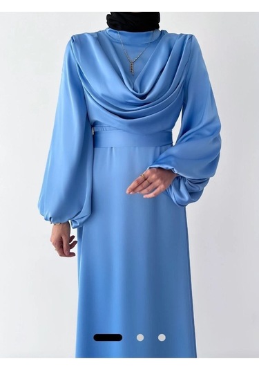 Degaje Tesettür Abiye Mavi