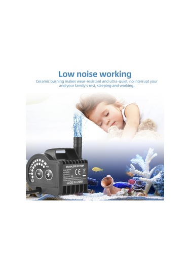 Konesam "12v Mini Su Pompası - 450l/h Akış, 4m Yükseklik, Sessiz Çalışma, Akvaryum & Çeşme İçin"