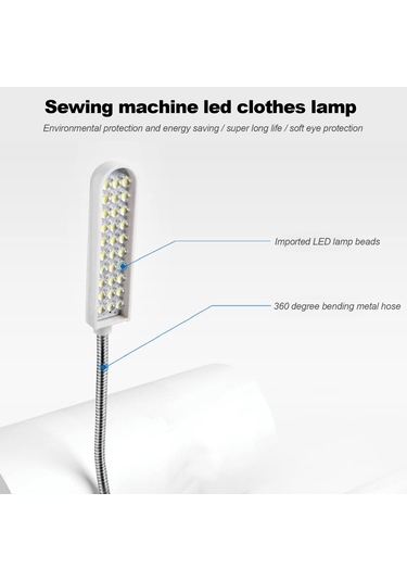 Gajeena Makineler İçin Led İş Işığı - 10 Işık Dolu - Manyetik Tutucu - Enerji Tasarruflu - Avrupa Standartı Beyaz